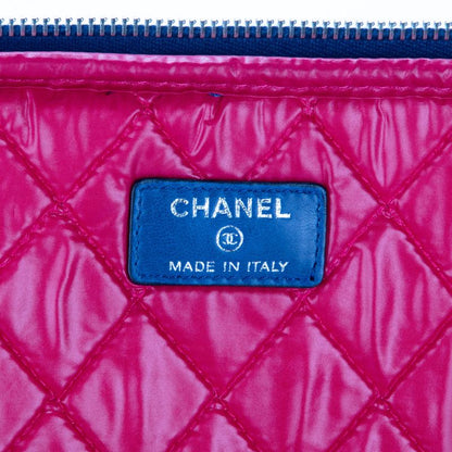 Chanel Laptop Case Blue Fabric Canvas A