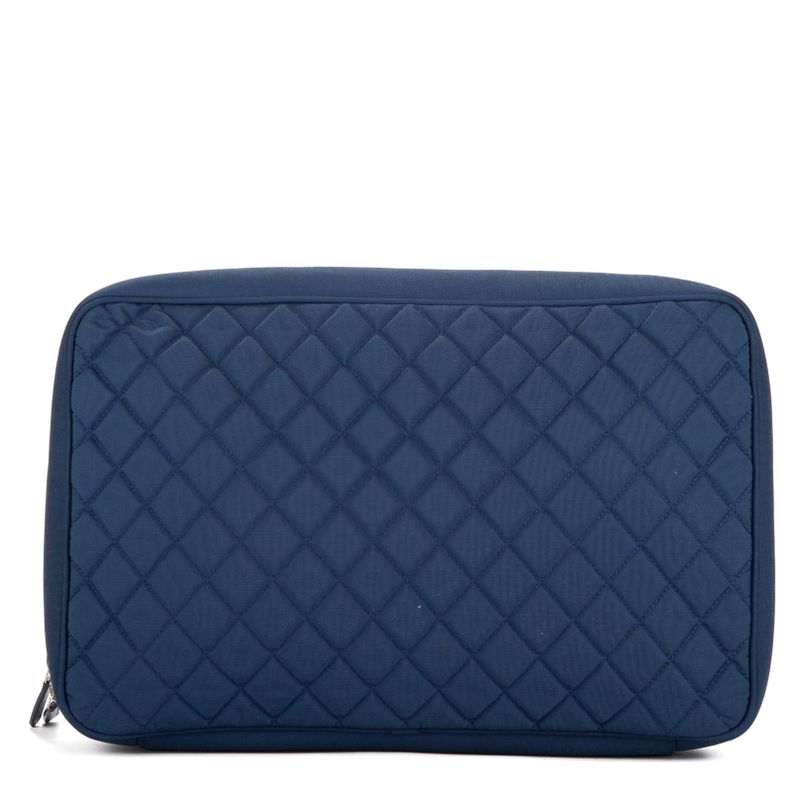 Chanel Laptop Case Blue Fabric Canvas A