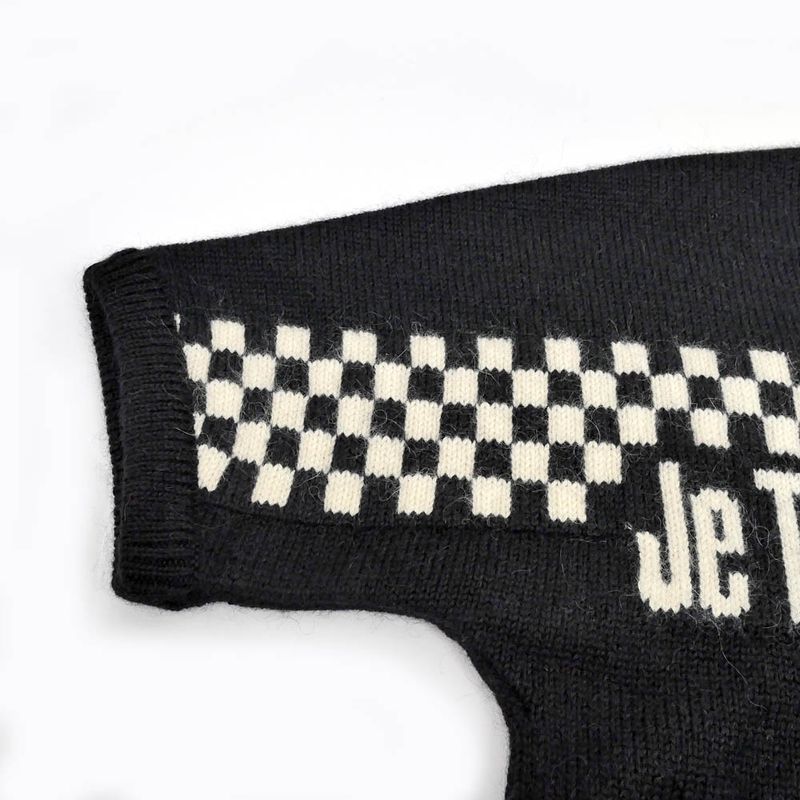 Saint Laurent Short Sleeve Knit Je Taime Moi Non Plus Black XS Size