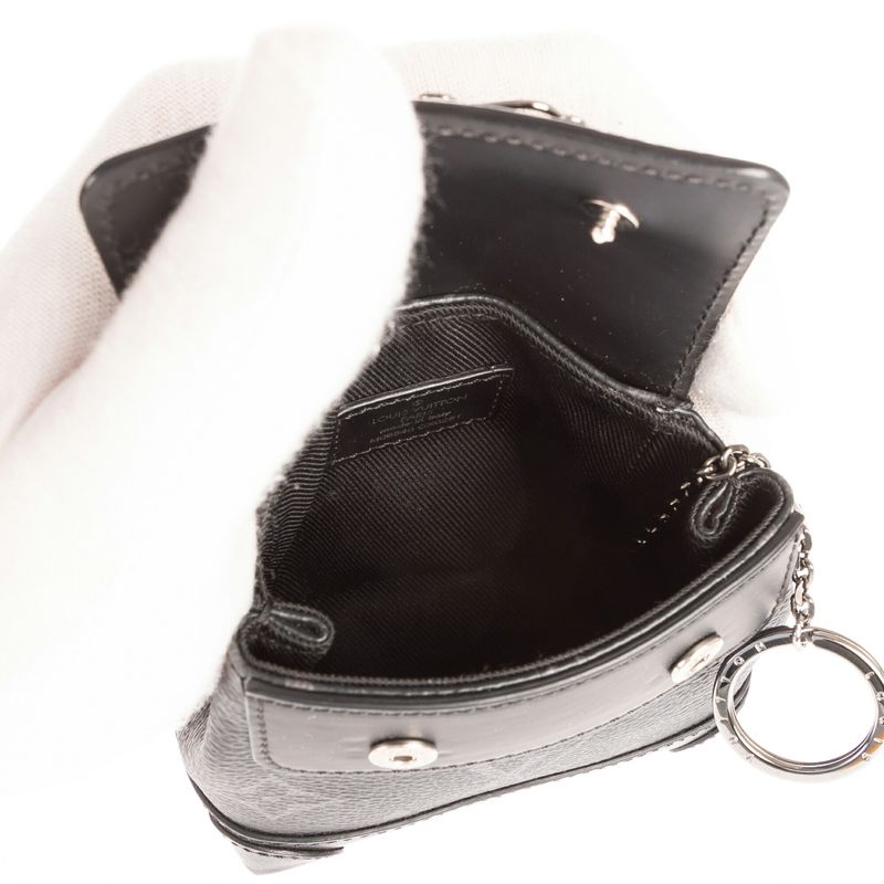 Louis Vuitton Mini Steamer Crossbody Pouch Black Monogram Eclipse N