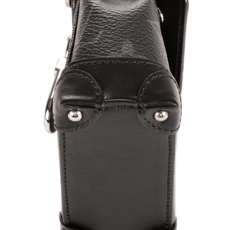 Louis Vuitton Mini Steamer Crossbody Pouch Black Monogram Eclipse N