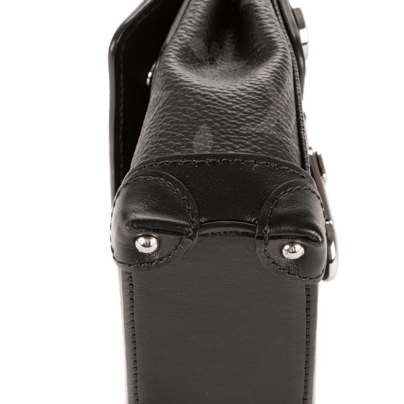 Louis Vuitton Mini Steamer Crossbody Pouch Black Monogram Eclipse N