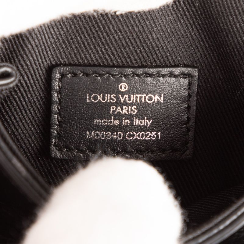 Louis Vuitton Mini Steamer Crossbody Pouch Black Monogram Eclipse N