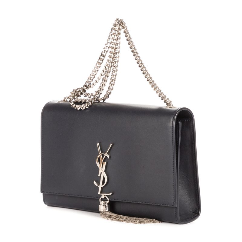 YVES Saint Laurent Yves Saint Laurent Small Kate Crossbody Navy Blue Calfskin