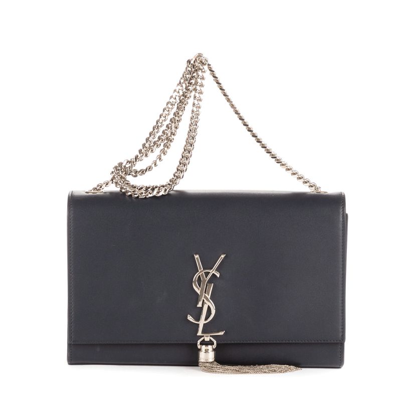 YVES Saint Laurent Yves Saint Laurent Small Kate Crossbody Navy Blue Calfskin