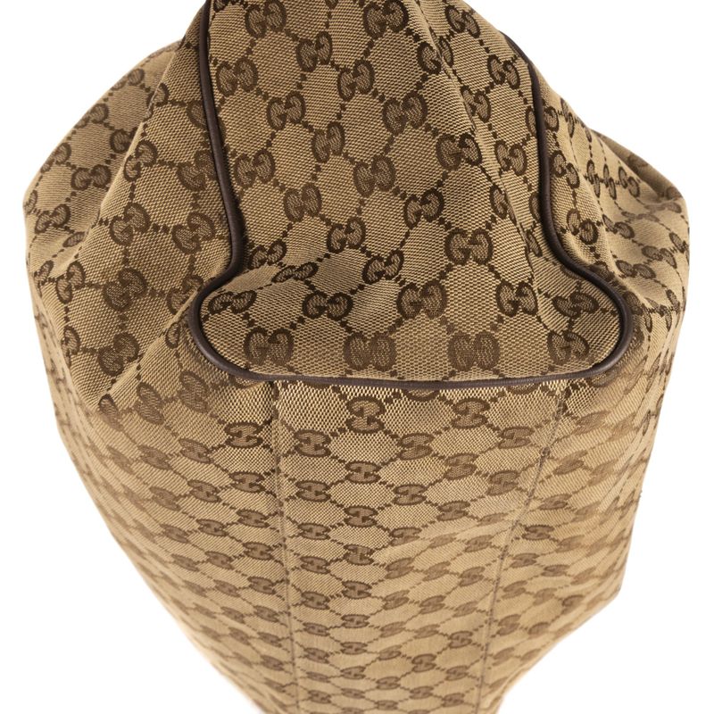 Gucci Ski Tote Beige/dark Brown GG Canvas A