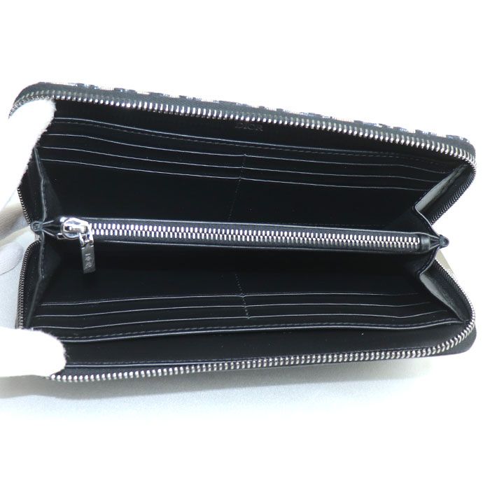DIOR Oblique Jacquard Long Zip Wallet Long Wallet Navy 2adbc315yks_h05e Women's