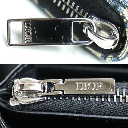 DIOR Oblique Jacquard Long Zip Wallet Long Wallet Navy 2adbc315yks_h05e Women's