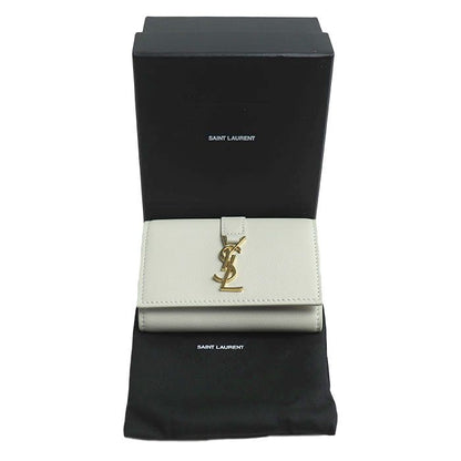 Saint Laurent Key Case YSL Line Ivory Cfp613334 Ladies Used