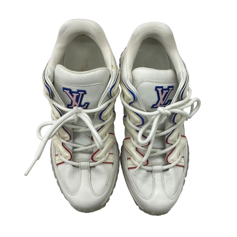 Em10094 Louis Vuitton Zig Zak Line Sneakers 6 1 2 25.5cm (10.04in) White Shoes