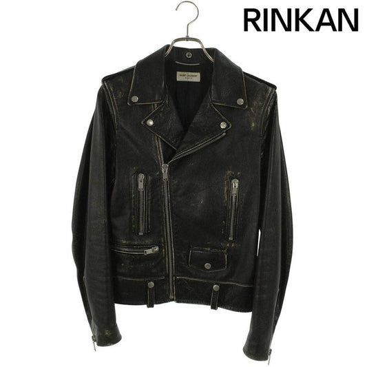 Saint Laurent Paris 397290 Y5qd1 Vintage Finish Rider Scuff The Jacket Men's 44