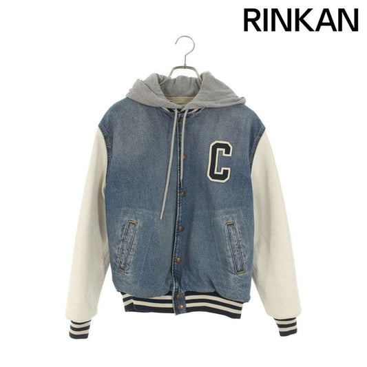 Celine 2q563206t Hooded Denim Stadium Teddy Jacket Blouson Men's S