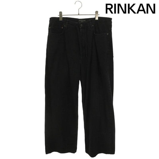 Balenciaga 24SS 786643 Tqw54 Drawcord Wide Baggy Denim Pants Men's XXS