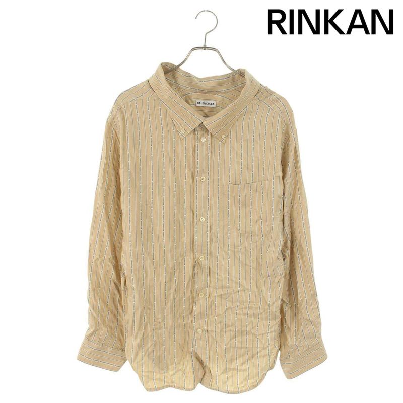 Balenciaga 527817 Tdn02 Logo Silk Long Sleeve Shirt Women 32