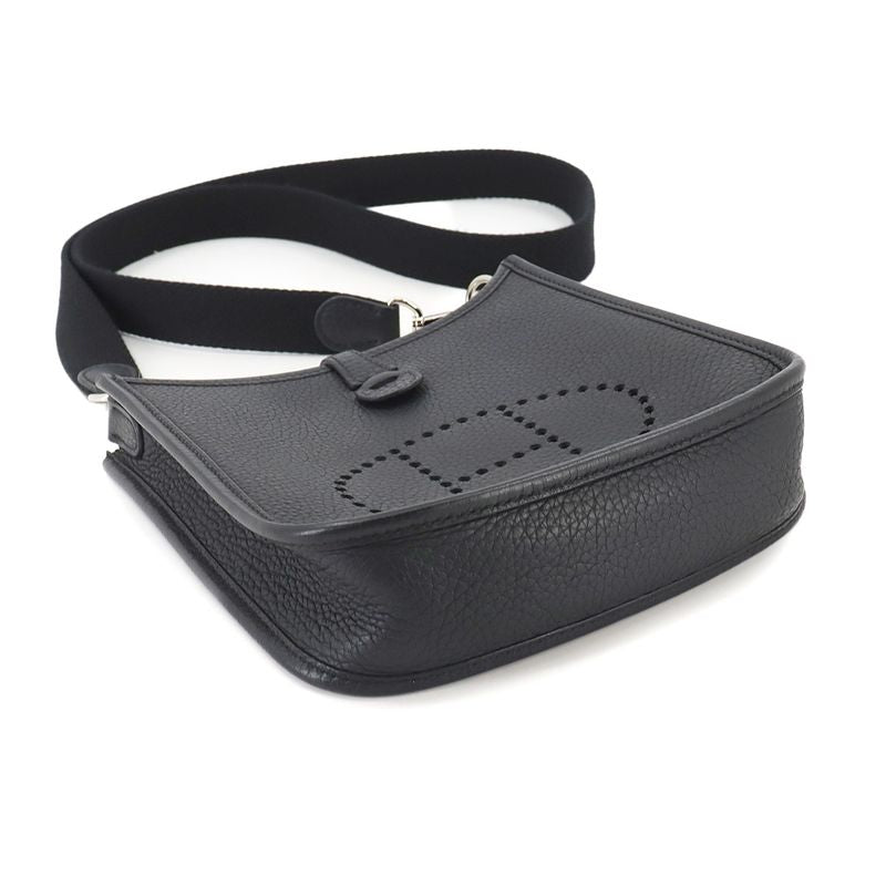 Hermes Evelyn Amazon TPM Shoulder Bag Taurillon Cles Mance Black Z Engraved