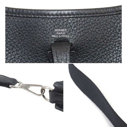 Hermes Evelyn Amazon TPM Shoulder Bag Taurillon Cles Mance Black Z Engraved