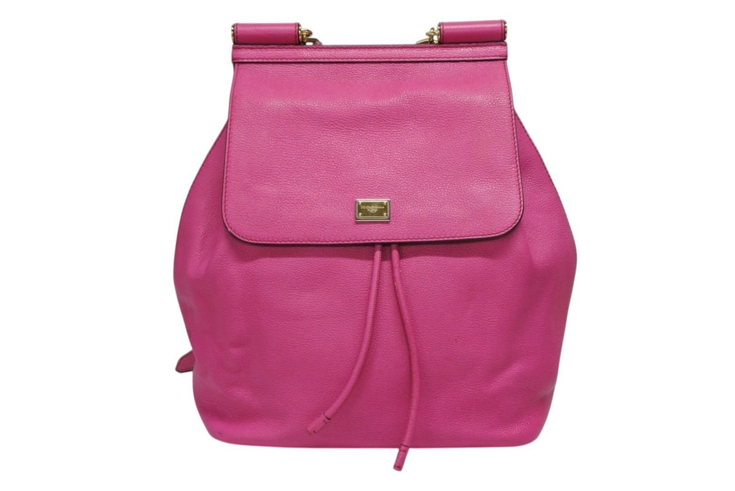 Dolce & Gabbana Backpack Leather Pink Gold
