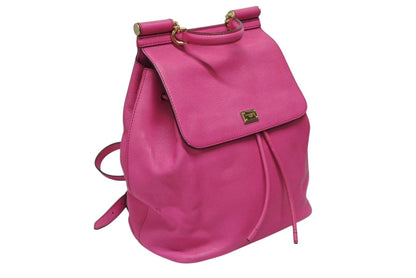Dolce & Gabbana Backpack Leather Pink Gold — view 4