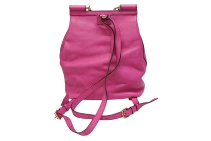Dolce & Gabbana Backpack Leather Pink Gold — view 2
