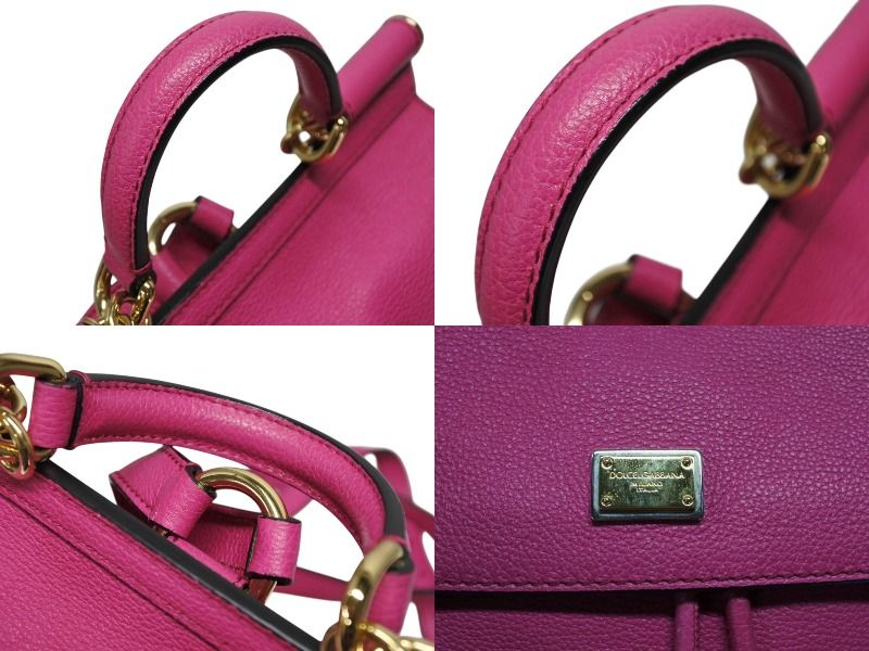 Dolce & Gabbana Backpack Leather Pink Gold — view 6