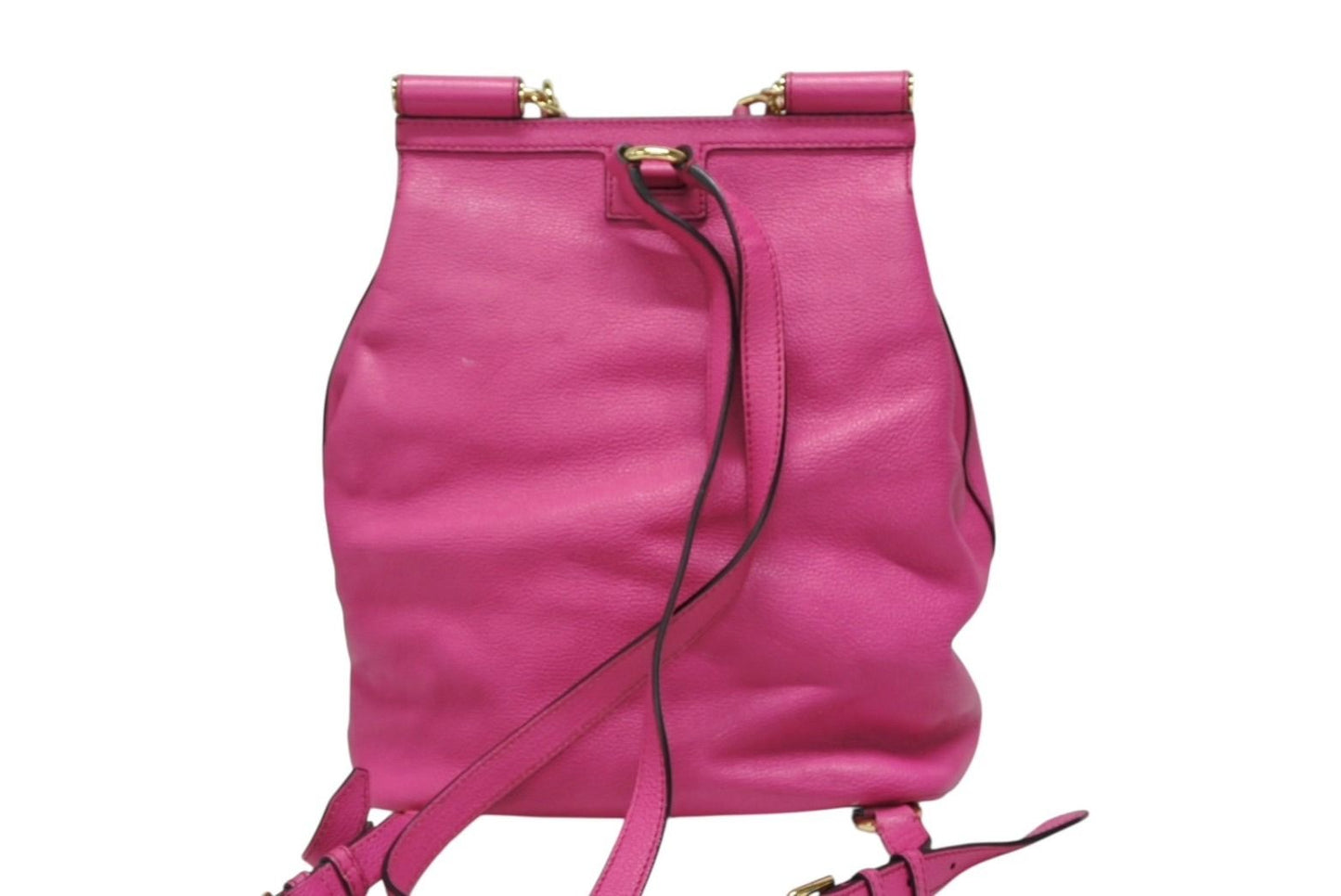 Dolce & Gabbana Backpack Leather Pink Gold — view 3