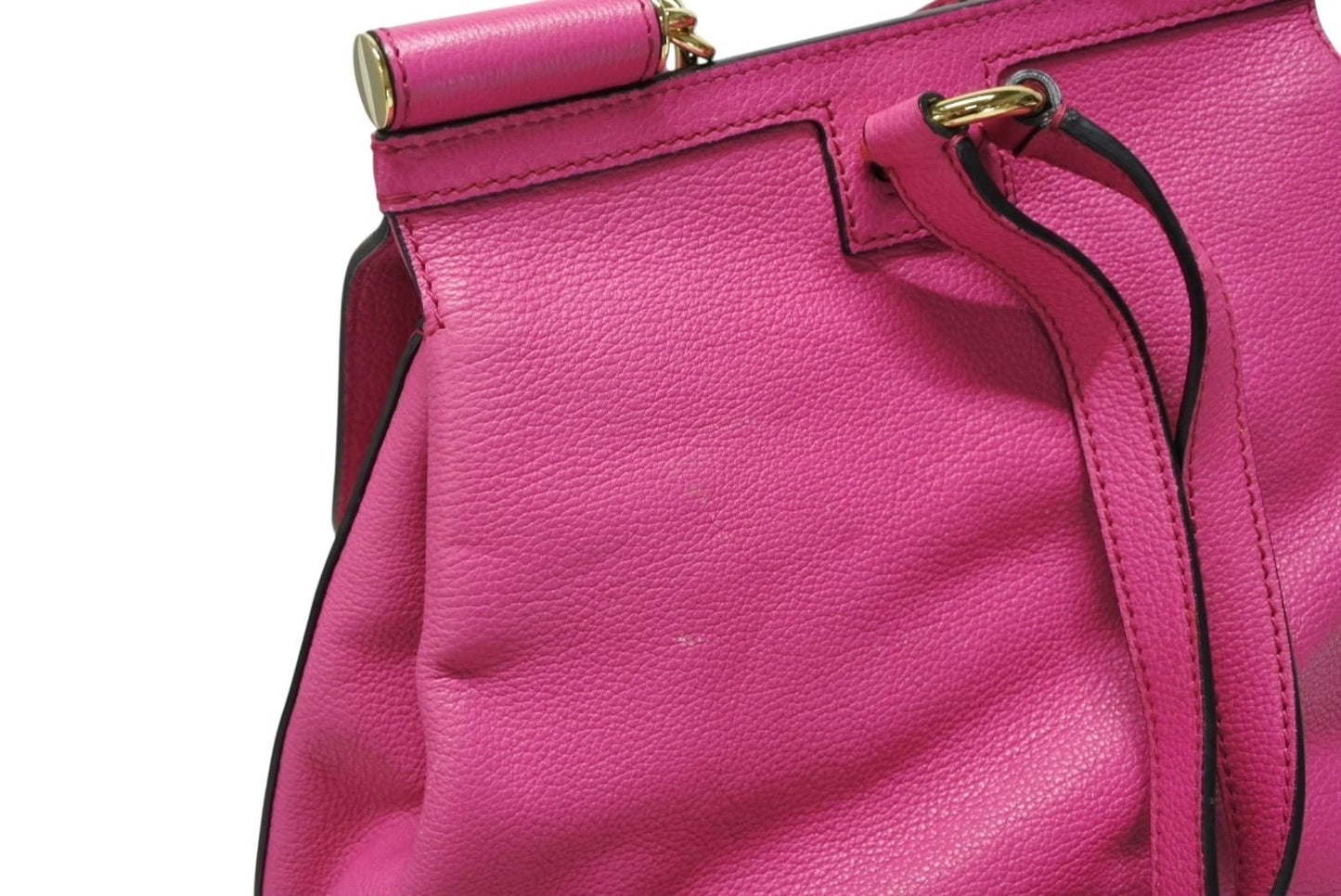 Dolce & Gabbana Backpack Leather Pink Gold — view 5