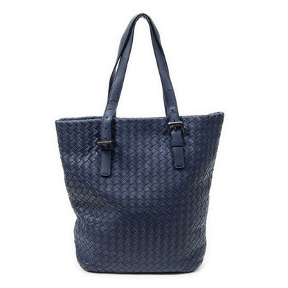 Bottega Veneta Bertical Tote Blue Intrecciato Leather A