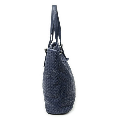 Bottega Veneta Bertical Tote Blue Intrecciato Leather A