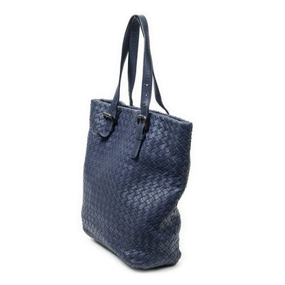 Bottega Veneta Bertical Tote Blue Intrecciato Leather A