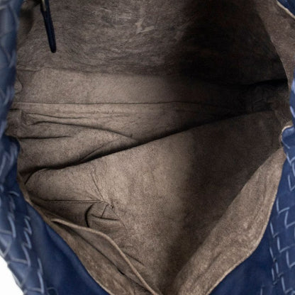 Bottega Veneta Bertical Tote Blue Intrecciato Leather A