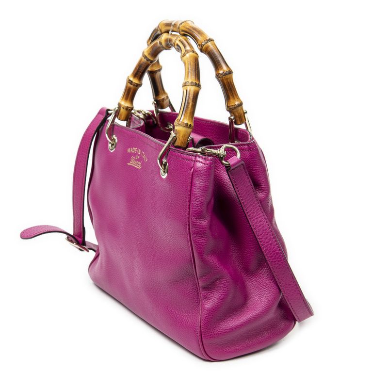 Gucci Small Shopper Tote Pink Grain Leather A