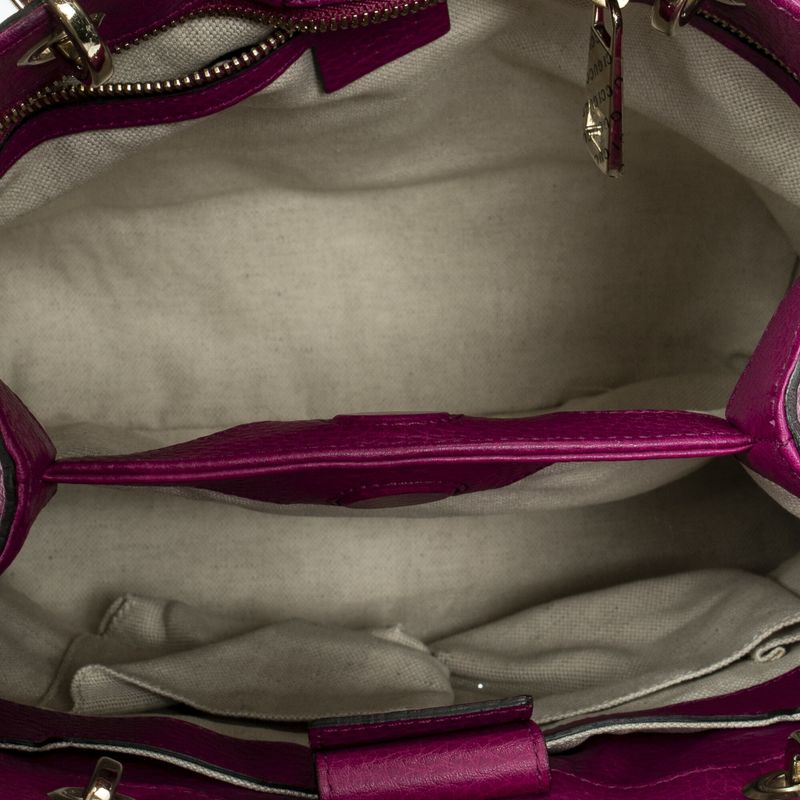 Gucci Small Shopper Tote Pink Grain Leather A