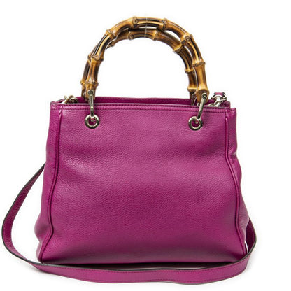 Gucci Small Shopper Tote Pink Grain Leather A