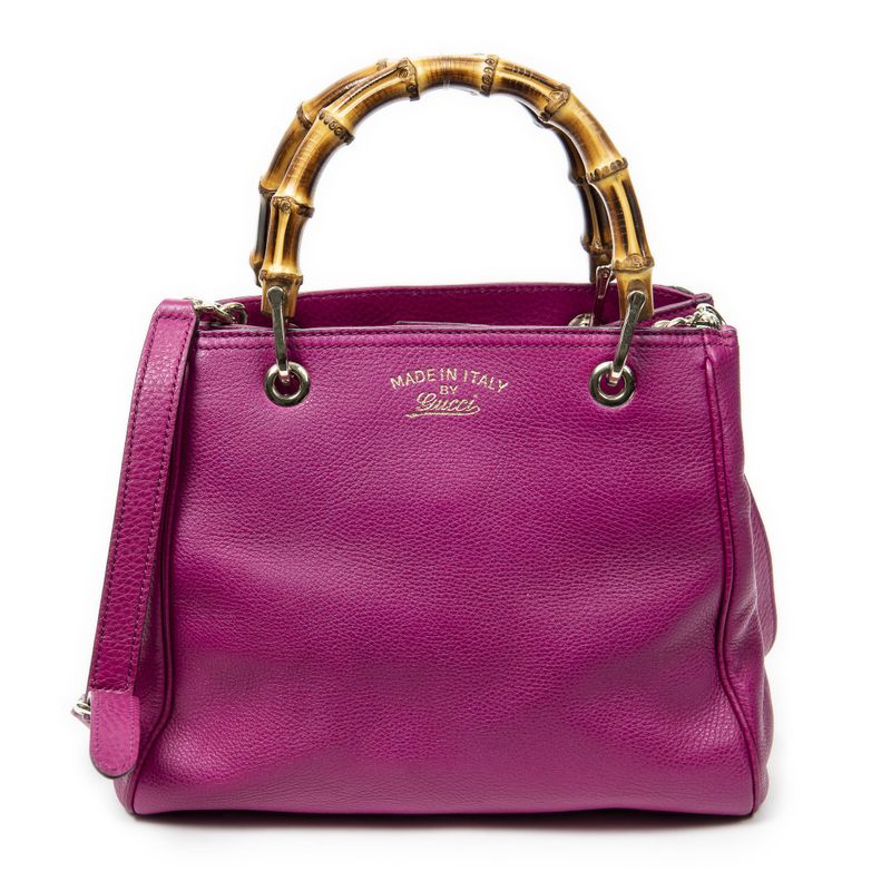 Gucci Small Shopper Tote Pink Grain Leather A