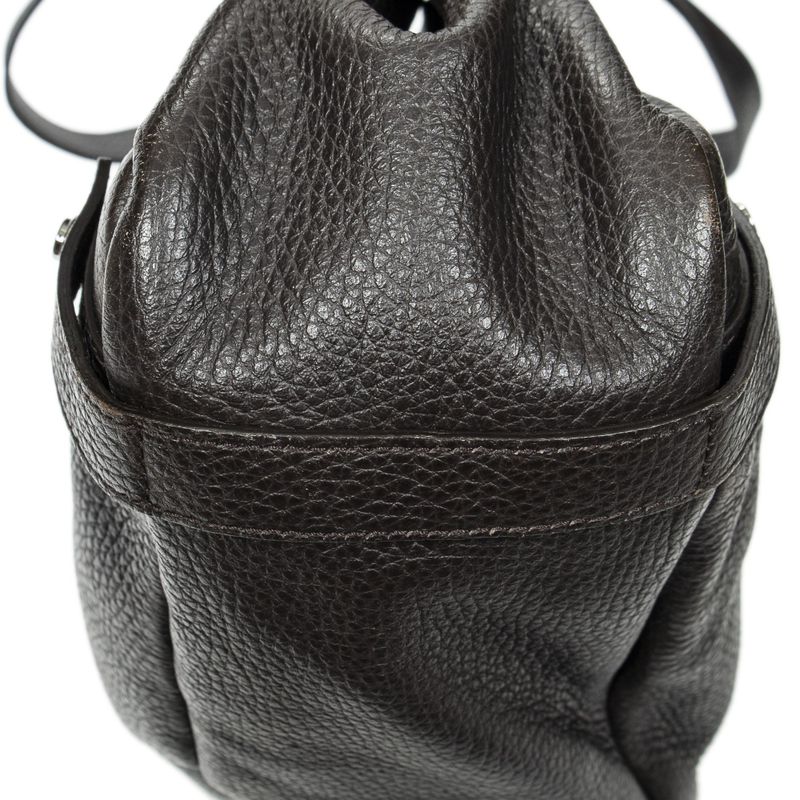 Gucci Abby Hobo Diagonal Dark Brown Grained Calfskin Leather A