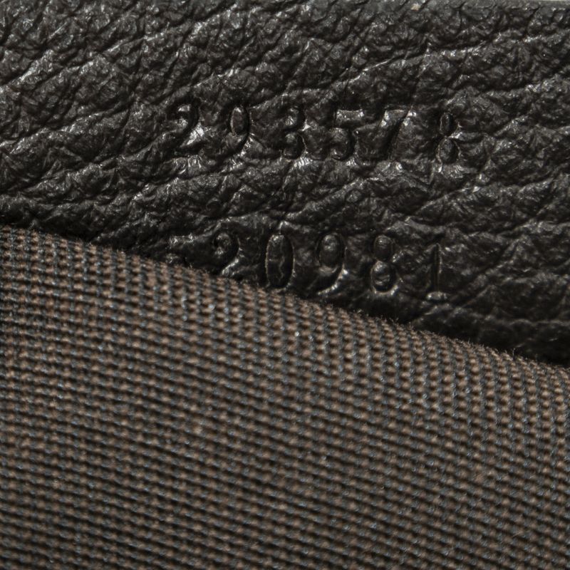 Gucci Abby Hobo Diagonal Dark Brown Grained Calfskin Leather A