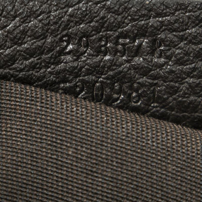 Gucci Abby Hobo Diagonal Dark Brown Grained Calfskin Leather A