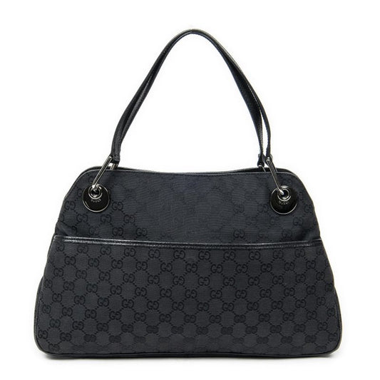 Gucci Medium Eclipse Tote Black GG Canvas A