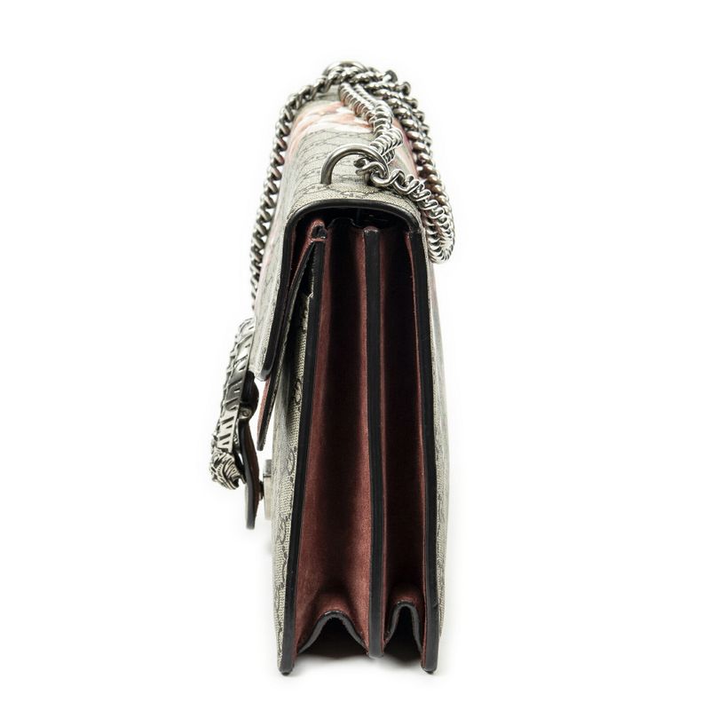 Gucci Medium Taiga - Dionysus Chain Crossbody Beige/red Blooms Supreme PVC