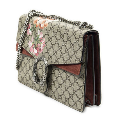Gucci Medium Taiga - Dionysus Chain Crossbody Beige/red Blooms Supreme PVC
