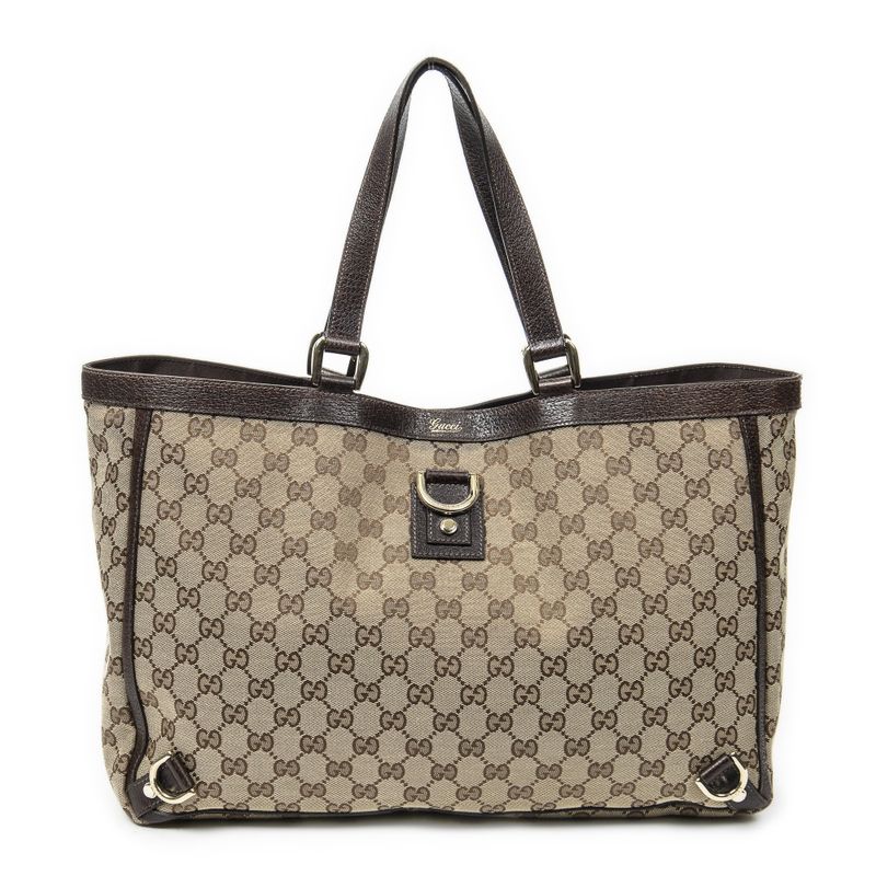 Gucci Large Abby D Ring Tote Beige/brown GG Canvas A
