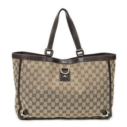 Gucci Large Abby D Ring Tote Beige/brown GG Canvas A