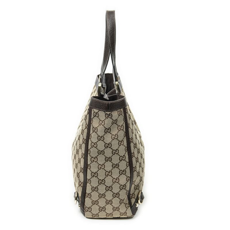 Gucci Large Abby D Ring Tote Beige/brown GG Canvas A