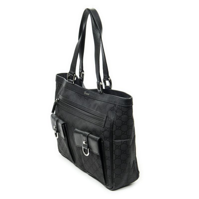 Gucci Black GG Nylon Canvas A