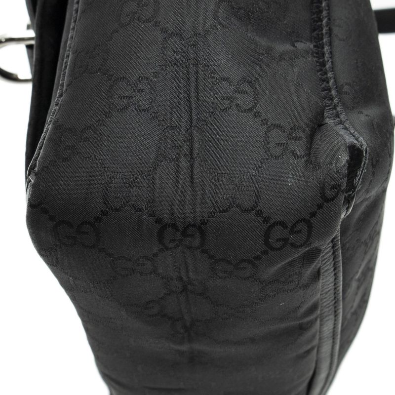 Gucci Black GG Nylon Canvas A