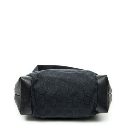 Gucci Front Pocket Zip Tote Black GG Canvas A