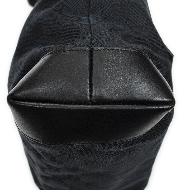 Gucci Front Pocket Zip Tote Black GG Canvas A