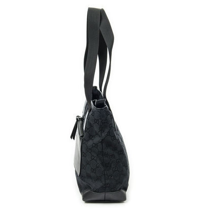 Gucci Front Pocket Zip Tote Black GG Canvas A