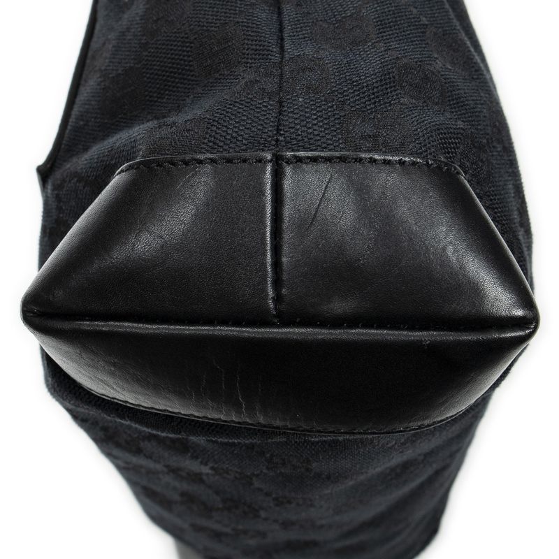 Gucci Front Pocket Zip Tote Black GG Canvas A