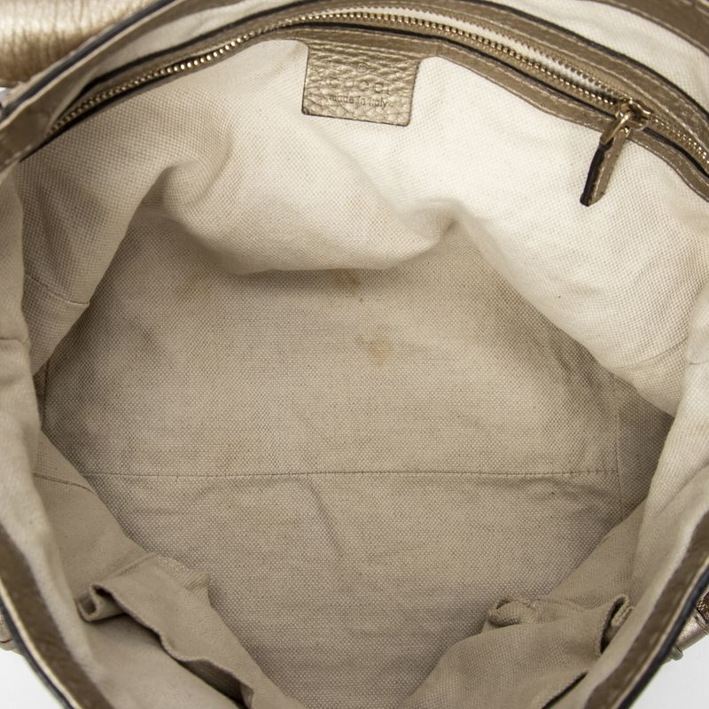 Gucci Bella Flap Beige/bronze GG Canvas A